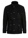 Barbour International Duke Wax Jacket In Black