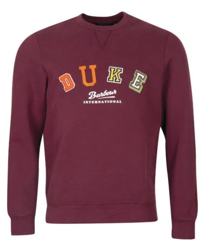 Pre-owned Barbour International Duke Origin Sweatshirt Merlot In Red