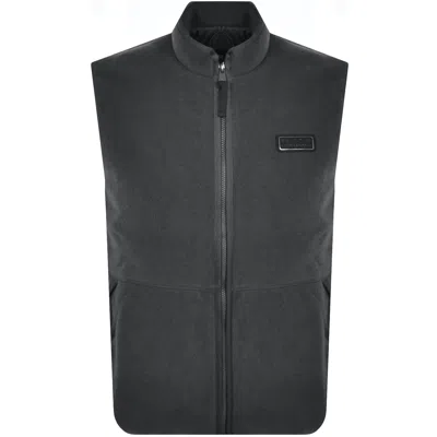 Barbour International Ellesmere Mens Fleece Gilet In Charcoal