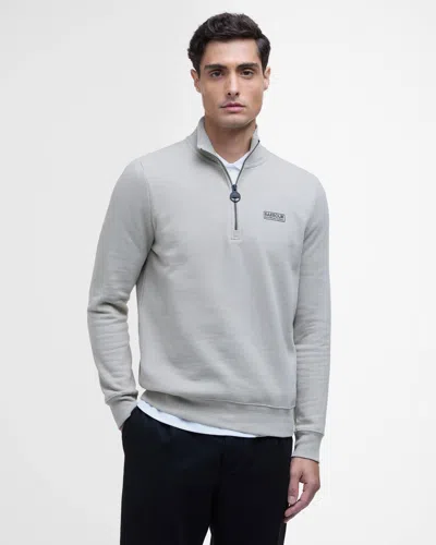 Barbour International Essential Half-zip Mens Sweatshirt In Gray