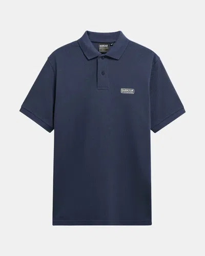 Barbour International Essential Short Sleeve Mens Polo In Blue