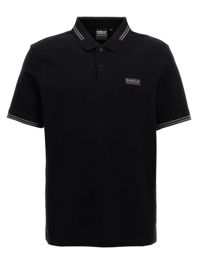 BARBOUR INTERNATIONAL ESSENTIAL TIPPED POLO BLACK