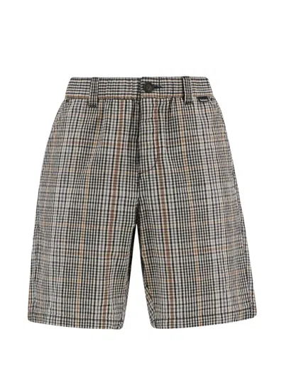 Barbour International Fife Checked Shorts In Multi