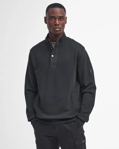Barbour International Flight Mens Half Zip Sweatshirt In Black