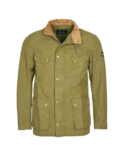 Barbour International Corduroy Collar Duke Summer Jacket In Green