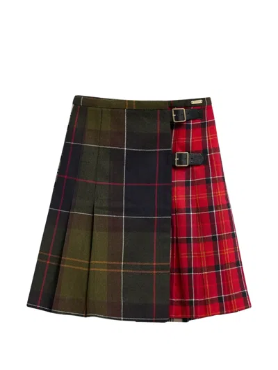Barbour International Gillian Tartan Mini Skirt In Red
