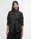 Barbour International Halsey Womens Quilted Jacket In Black