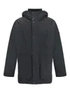 Barbour International Hooded Cotton Jacket In Black
