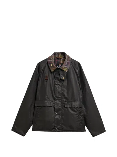 Barbour International Icons Spey Waxed Lightweight Jacket In Black