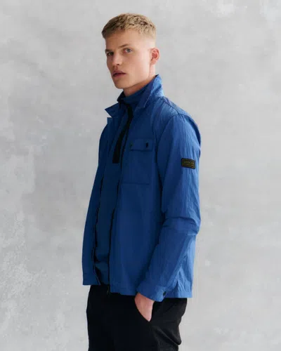 Barbour International Inline Mens Overshirt In Blue