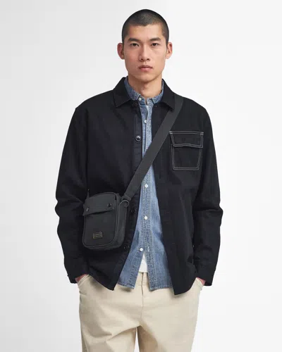 Barbour International Knockhill Unisex Essential Crossbody Bag In Black