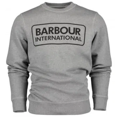 Barbour International Large Logo Sweatshirt Anthracite Marl In Gray