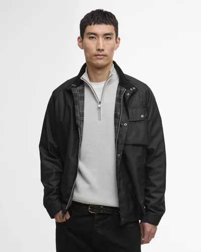 Barbour International Lexton Mens Wax Jacket In Black