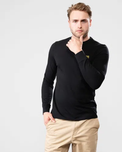 Barbour International Logo Mens Long Sleeve T-shirt In Black