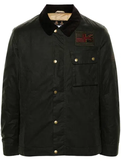 Barbour International Logo-patch Jacket In Green