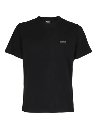 Barbour International Logo Print T-shirt In Black