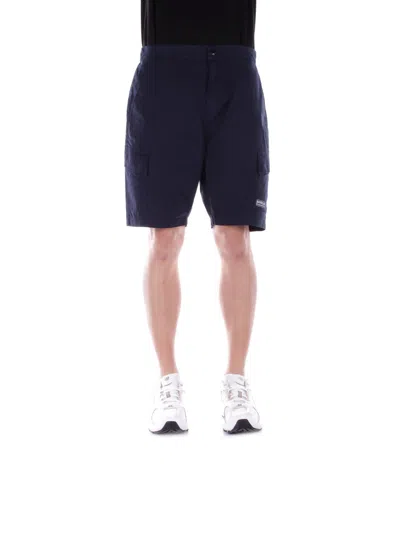 Barbour International Logo Printed Shorts In Blue
