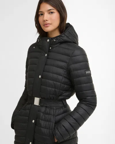 Barbour International Longline Jada Womens Puffer Jacket In Black
