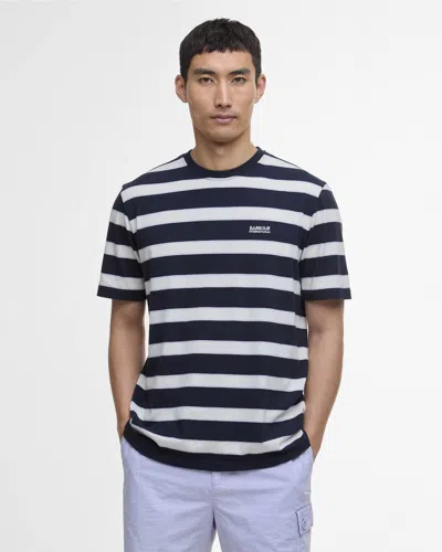 Barbour International Luca Stripe Mens T-shirt In Blue