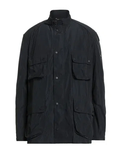 Barbour International Man Jacket Black Size Xxl Polyester In Blue