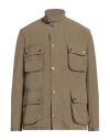 Barbour International Man Jacket Khaki Size M Polyester In Gold
