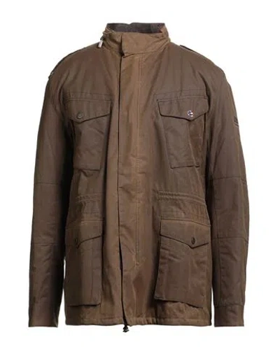 Barbour International Man Jacket Military Green Size Xxl Cotton, Polyester In Brown