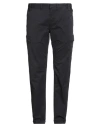 Barbour International Man Pants Midnight Blue Size 38w-32l Cotton, Elastane In Black