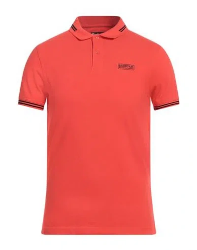 Barbour International Man Polo Shirt Tomato Red Size M Cotton