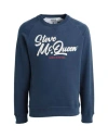 Barbour Man Sweatshirt Slate Blue Size Xl Cotton In Blue