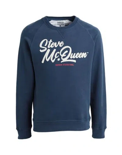 Barbour Man Sweatshirt Slate Blue Size Xl Cotton