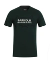 Barbour International Man T-shirt Green Size S Cotton In Black