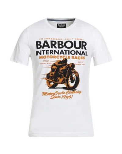 Barbour International Man T-shirt Ivory Size S Cotton In White