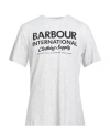 Barbour International Man T-shirt Light Grey Size L Cotton In Gray