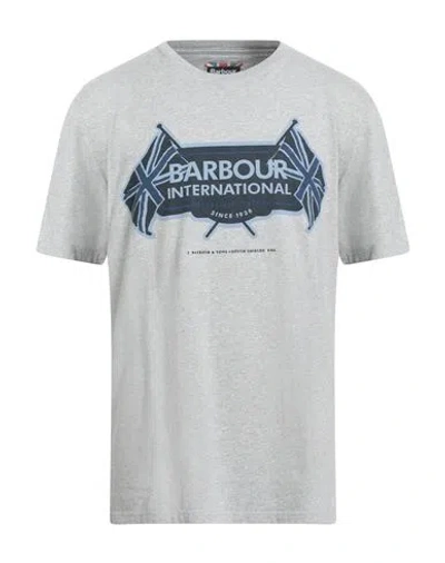 Barbour International Man T-shirt Light Grey Size Xl Cotton In Gray