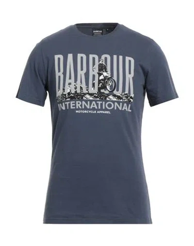 Barbour International Man T-shirt Navy Size Xl Cotton In Blue