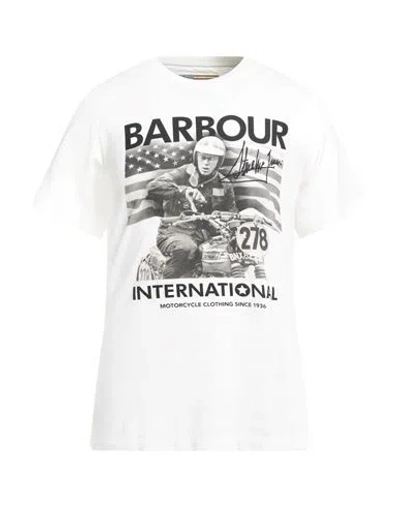 Barbour International Man T-shirt Off White Size L Cotton