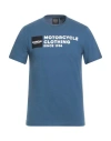 Barbour International Man T-shirt Slate Blue Size S Cotton In Blue
