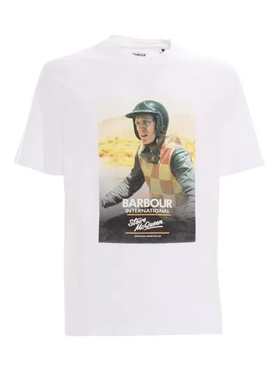 Barbour International Nicholl Steve Mcqueen Graphic T-shirt In White