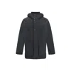 Barbour International Hooded Cotton Jacket In Blue