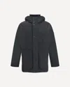 Barbour International Hooded Cotton Jacket In Gray