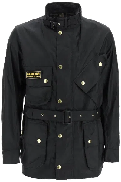Barbour International Original Waxed Jacket In Black