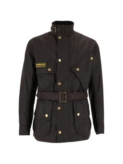 Barbour International Original Waxed Jacket In Purple