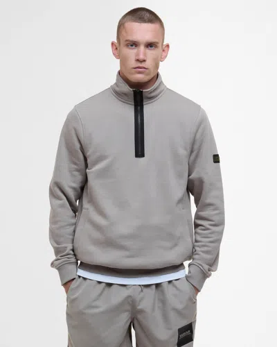 Barbour International Outline Mens Funnel Neck Sweatshirt In Gray