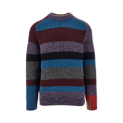 Barbour International X Paul Smith Striped Sweater In Blue