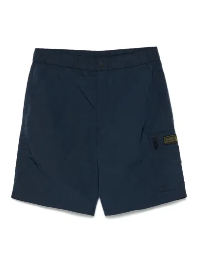 Barbour International Raised-logo Shorts In Blue