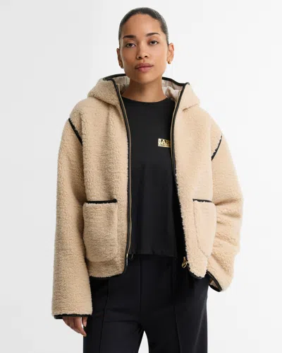 Barbour International Ramona Womens Fleece Casual Jacket In Neutral