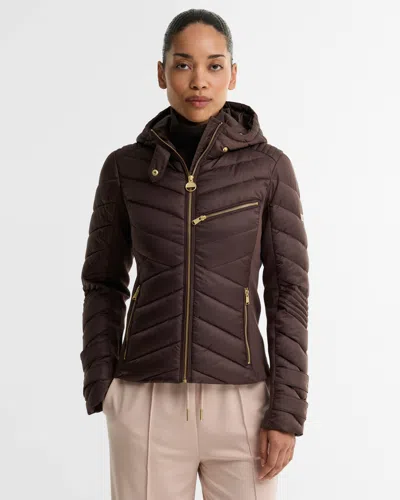 Barbour International Salengro Womens Quilted Jacket In Brown