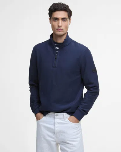 Barbour International Samuel Mens Funnel Neck Sweatshirt In Blue