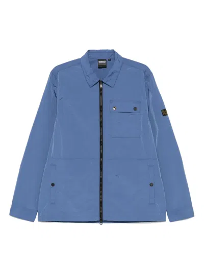 Barbour International Shell Overshirt In Blue