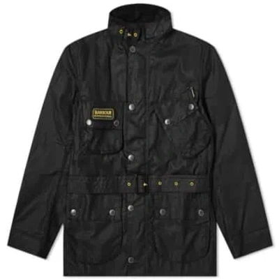 Barbour International Slim International Wax Jacket Black